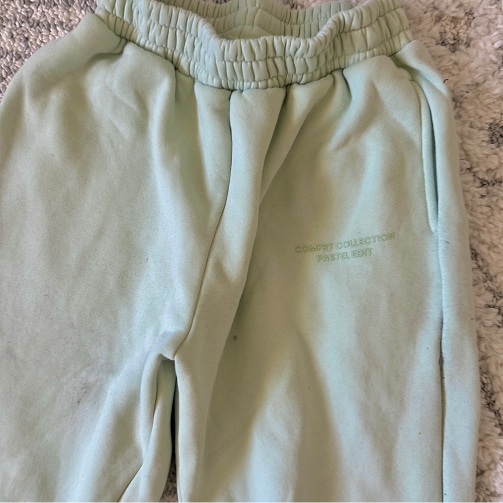 C O M F R T 💚 Pastel Collection Green Heavy Weight Sweat Pants Joggers - Picture 7 of 8